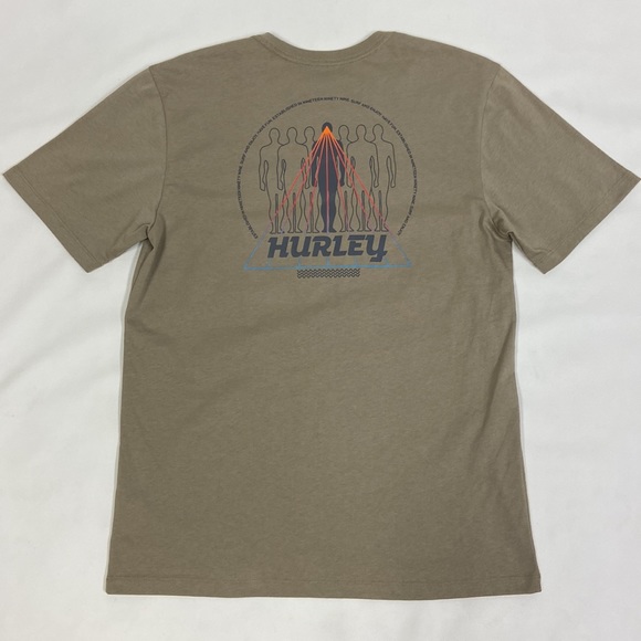NWOT Hurley Tee Surf and Enjoy khaki brown super soft, preshrunk cotton Size M - Picture 4 of 10